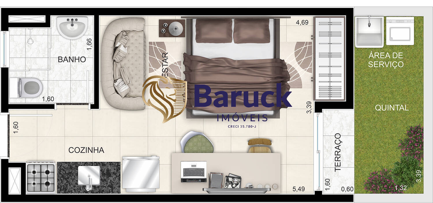 Apartamento, 1 quarto, 24 m² - Foto 10