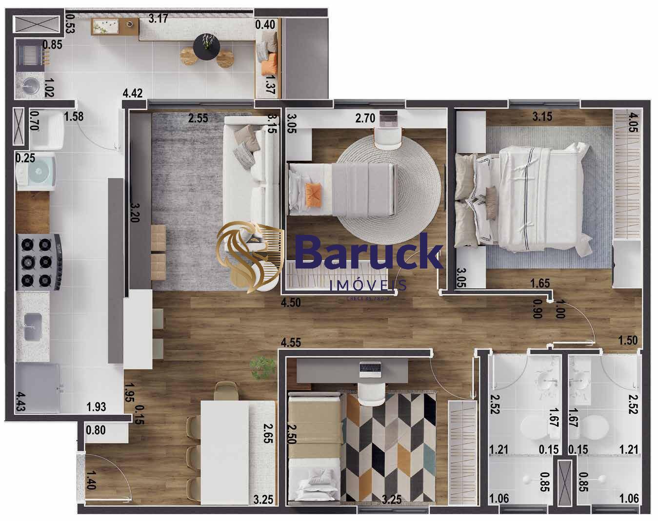 Apartamento, 2 quartos, 65 m² - Foto 23