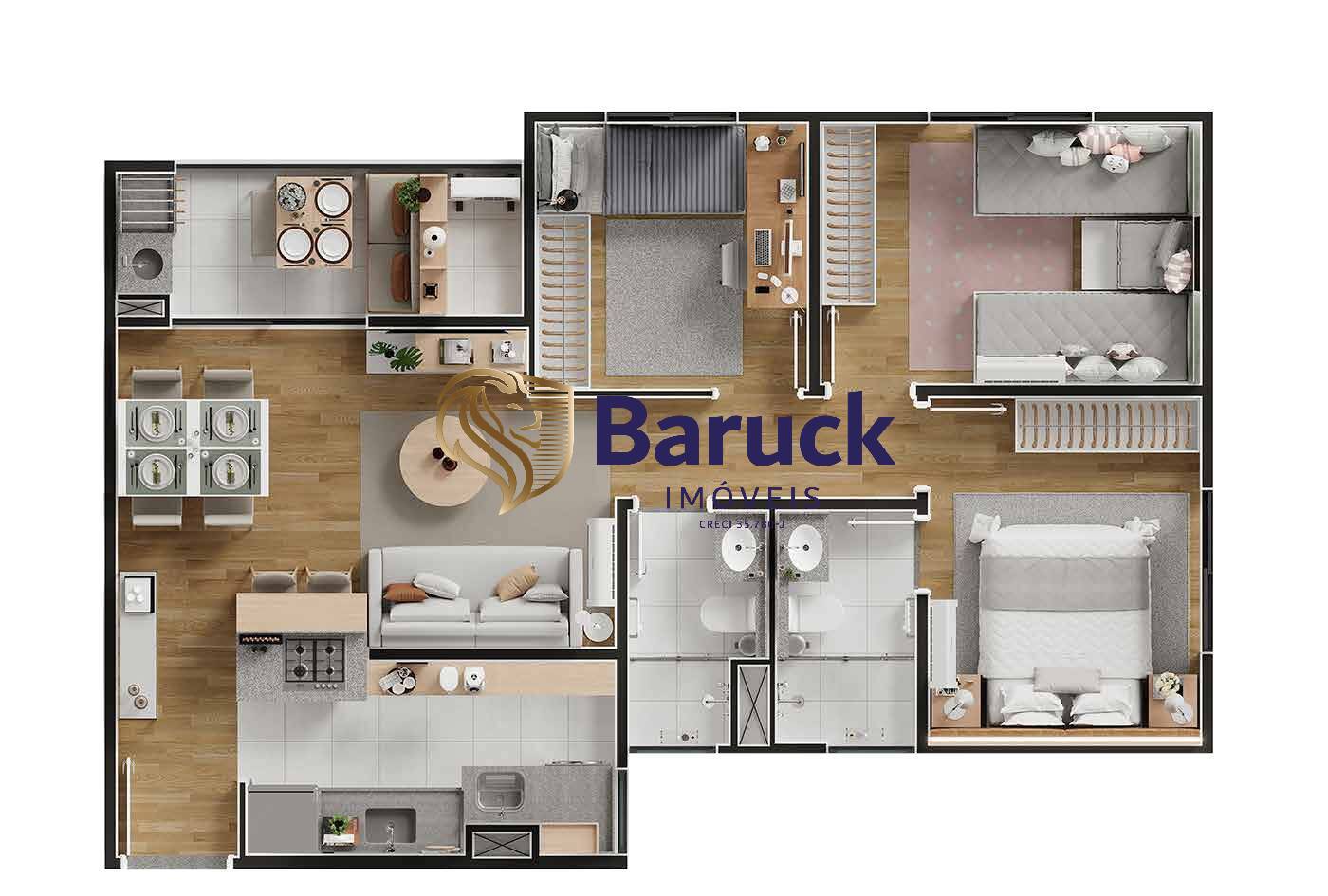 Apartamento, 3 quartos, 65 m² - Foto 22