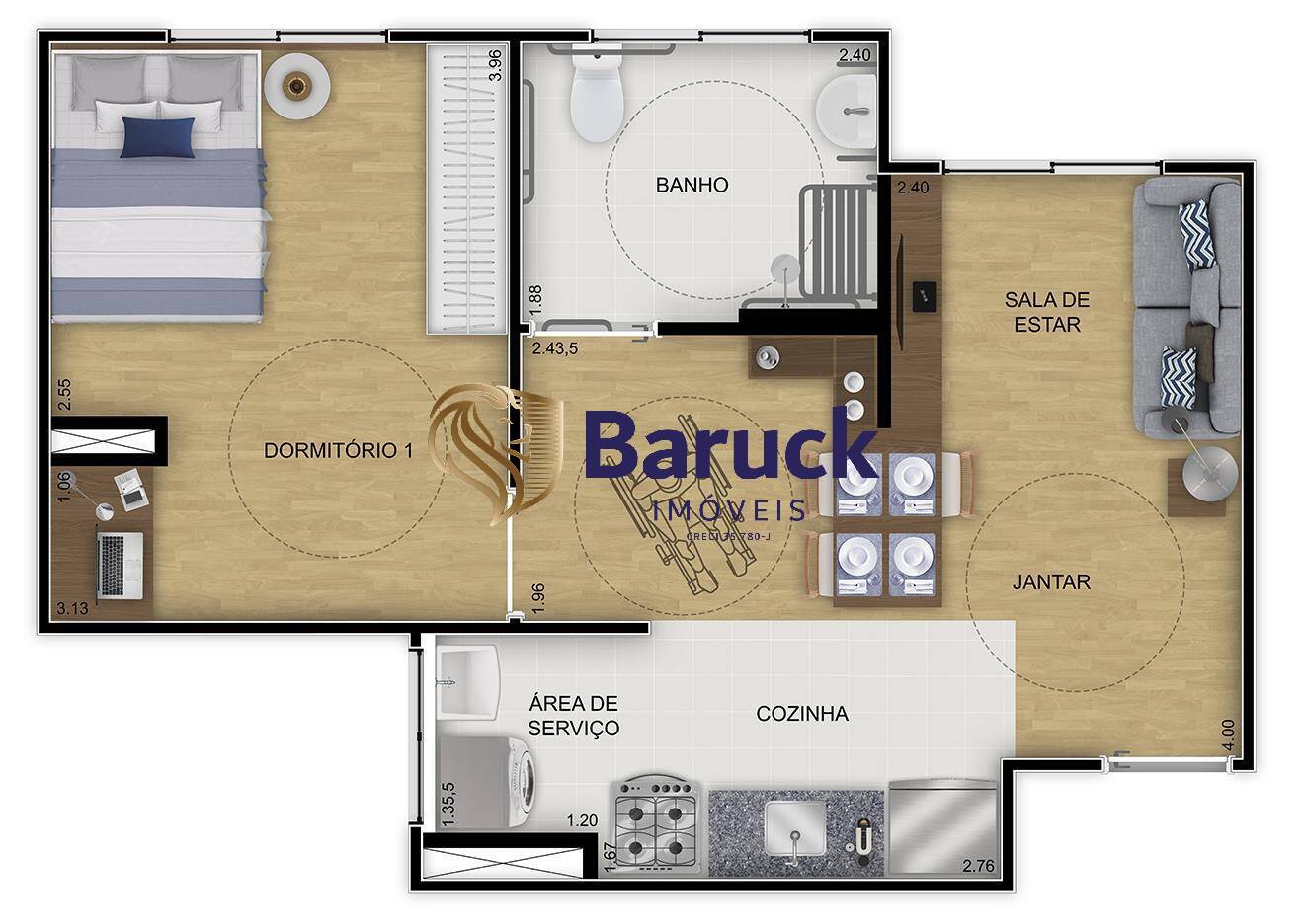 Apartamento, 2 quartos, 43 m² - Foto 11