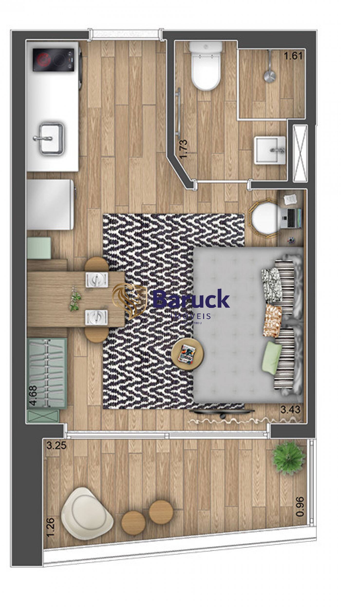 Apartamento, 1 quarto - Foto 3