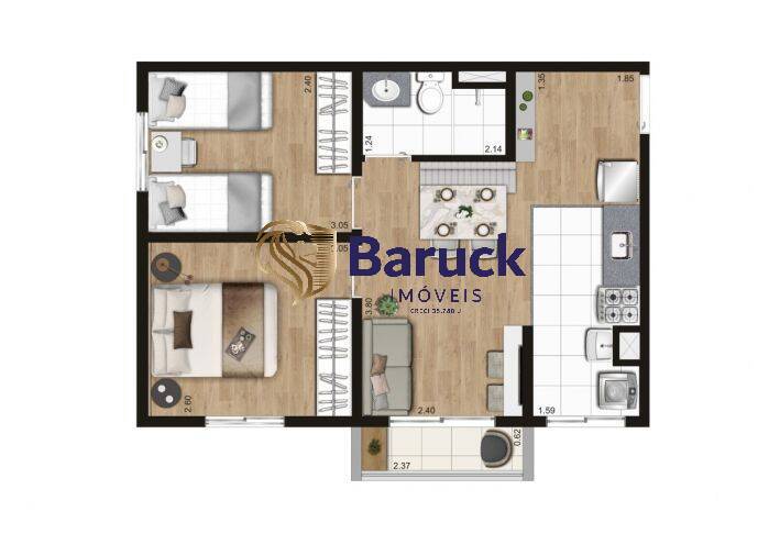 Apartamento, 2 quartos - Foto 6