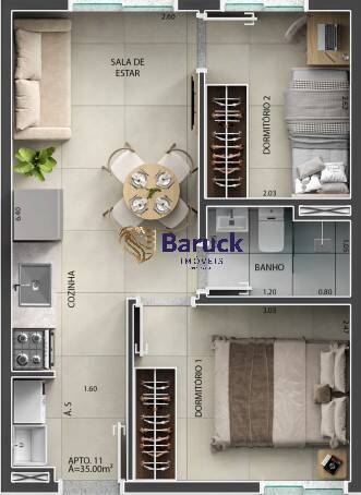 Apartamento, 1 quarto - Foto 3