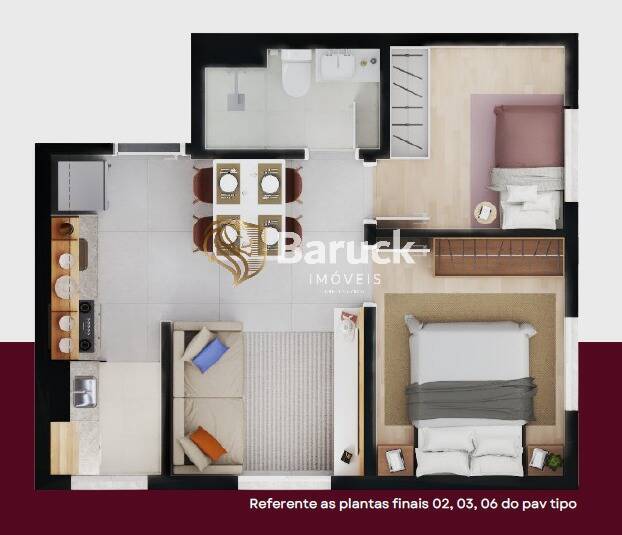 Apartamento à venda com 2 quartos, 41m² - Foto 3