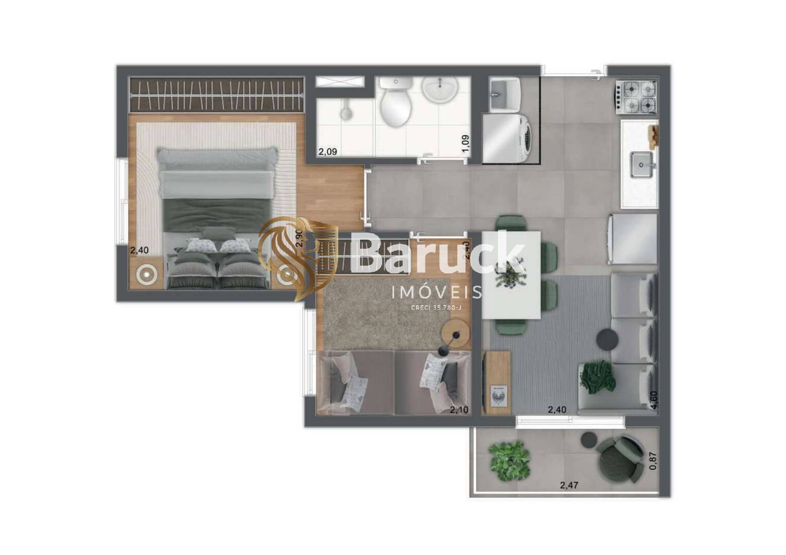 Apartamento, 2 quartos - Foto 9