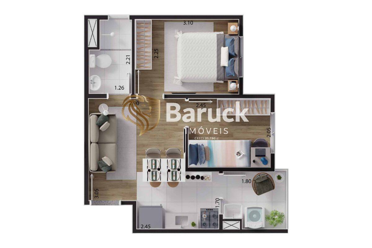 Apartamento, 1 quarto - Foto 8