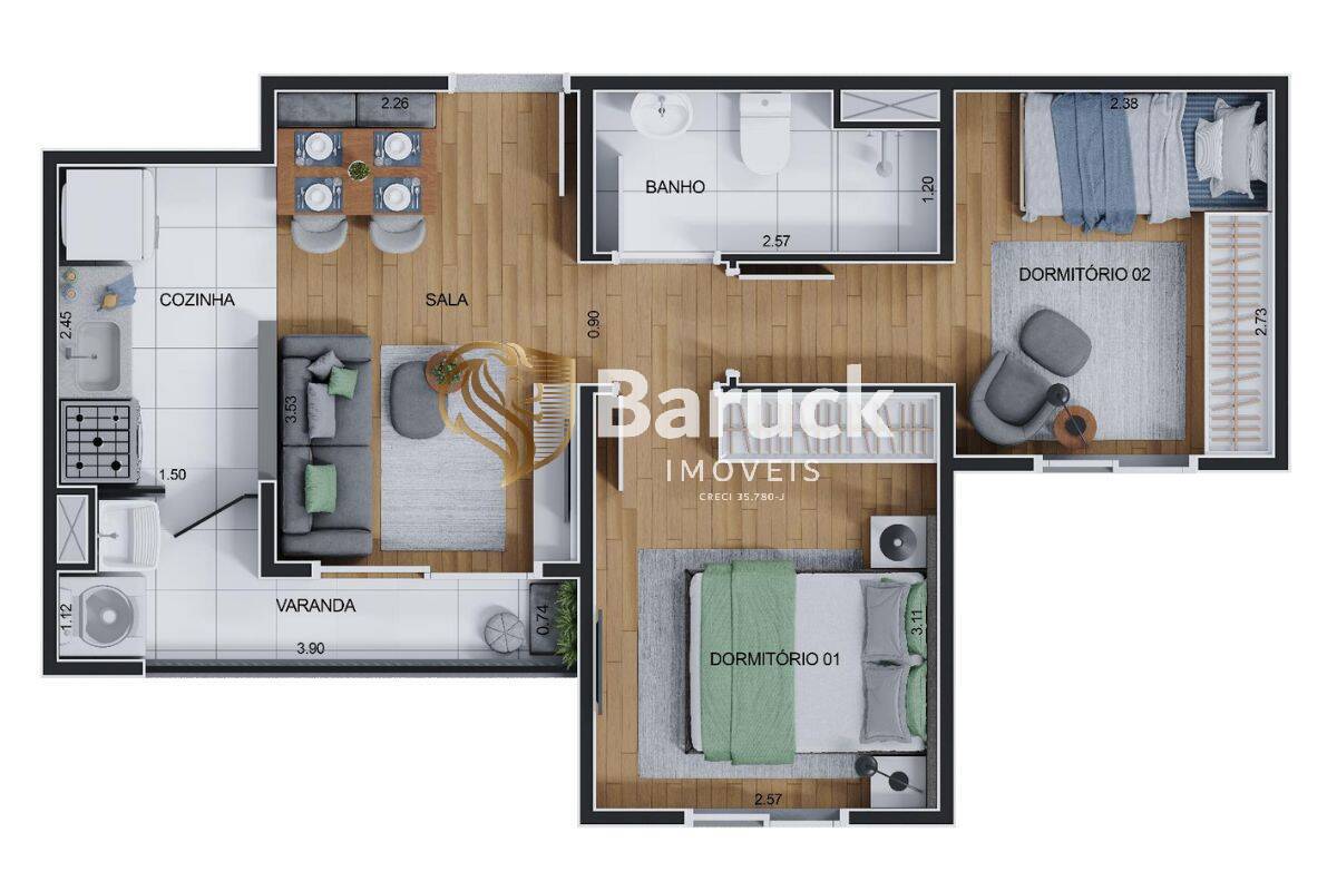 Apartamento, 2 quartos - Foto 10