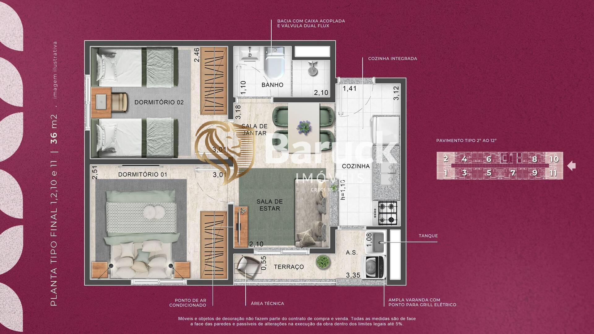Apartamento, 2 quartos, 54 m² - Foto 9